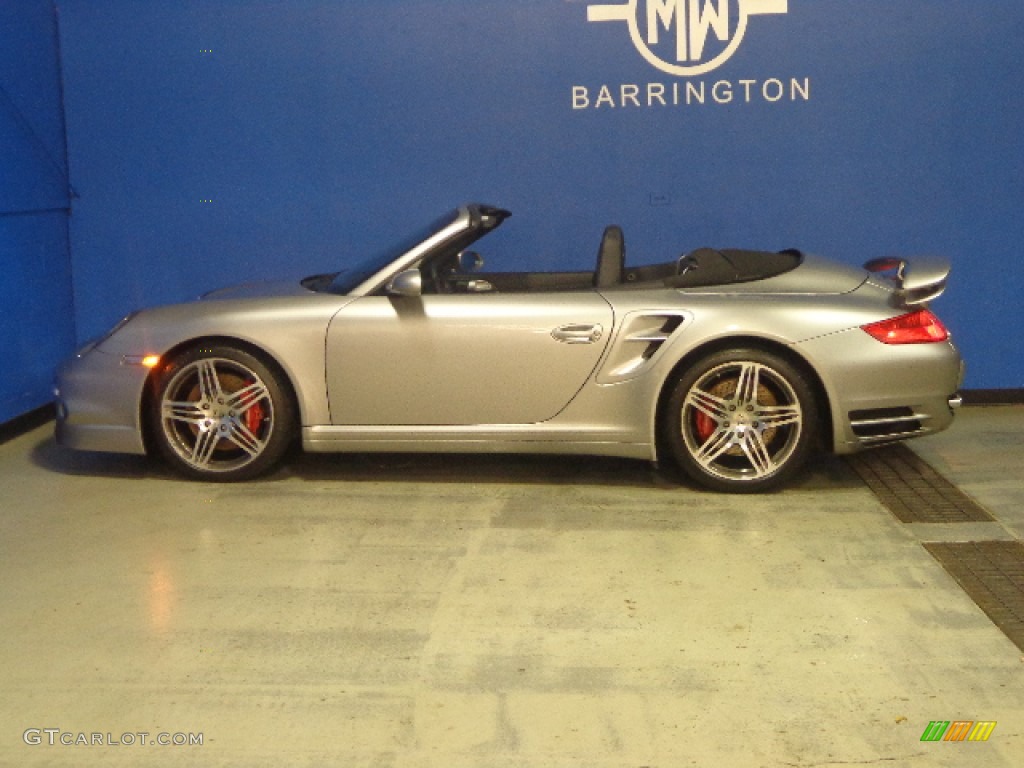 2008 911 Turbo Cabriolet - GT Silver Metallic / Black Full Leather photo #18