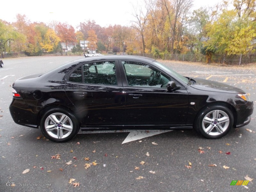 Jet Black Metallic 2011 Saab 9-3 Aero Sport Sedan XWD Exterior Photo #87682283