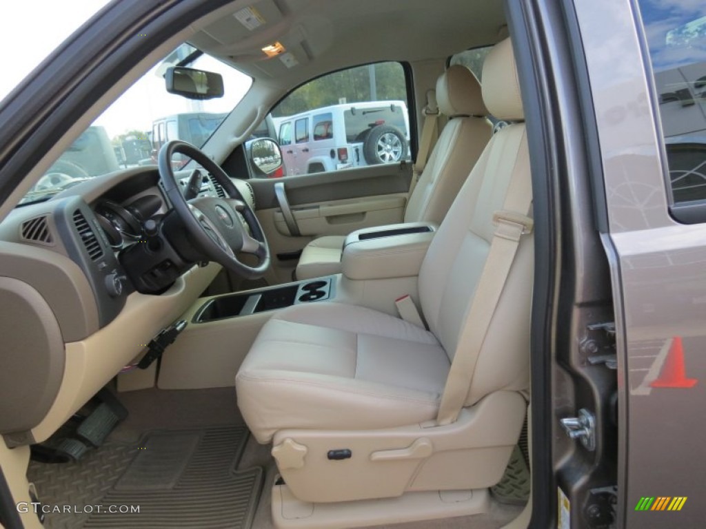 2013 Sierra 1500 SLE Crew Cab - Mocha Steel Metallic / Very Dark Cashmere/Light Cashmere photo #10