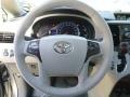 Light Gray 2014 Toyota Sienna XLE Steering Wheel
