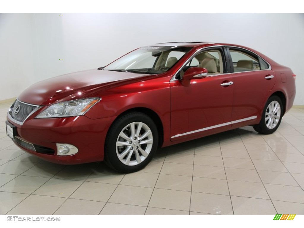 2011 ES 350 - Matador Red Mica / Parchment photo #3