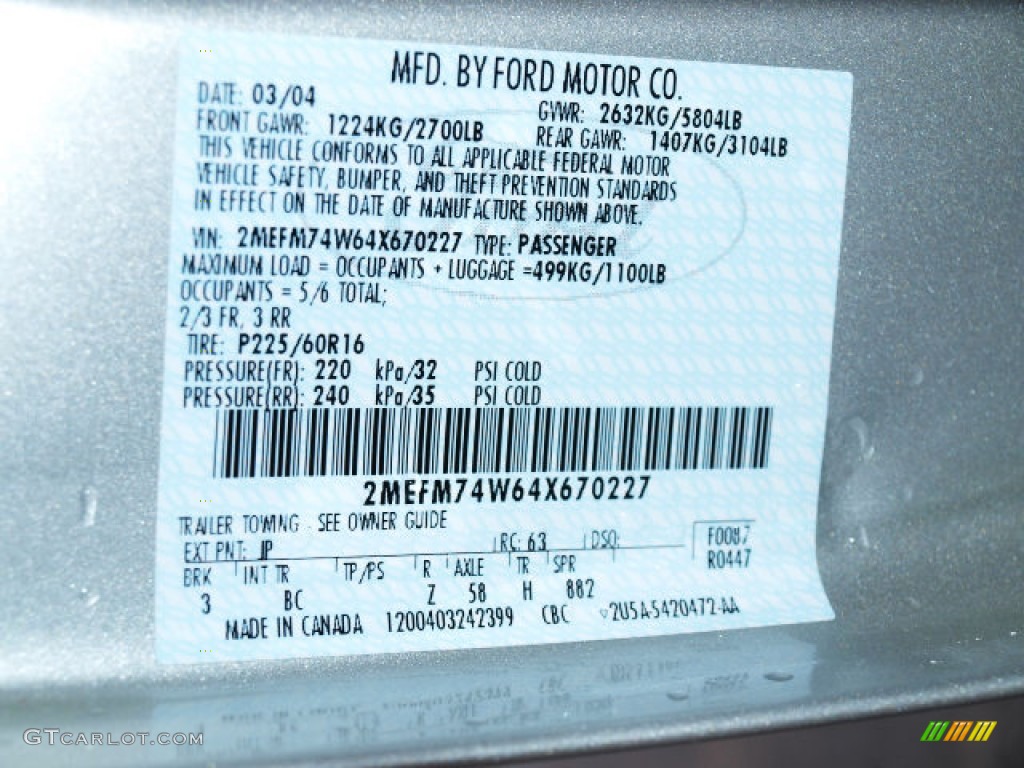 2004 Grand Marquis GS - Silver Birch Metallic / Light Flint photo #17