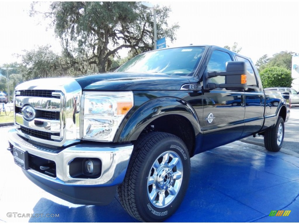 Green Gem Metallic 2014 Ford F350 Super Duty Lariat Crew Cab 4x4 Exterior Photo #87685583
