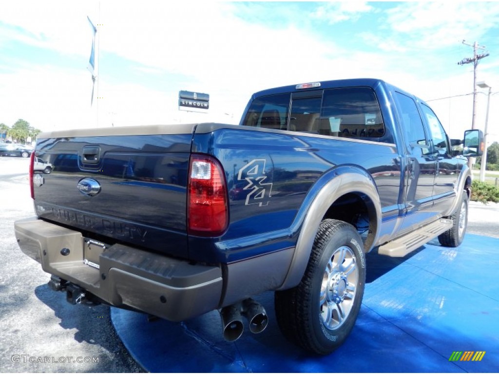 2014 F250 Super Duty King Ranch Crew Cab 4x4 - Blue Jeans Metallic / King Ranch Chaparral Leather/Adobe Trim photo #3