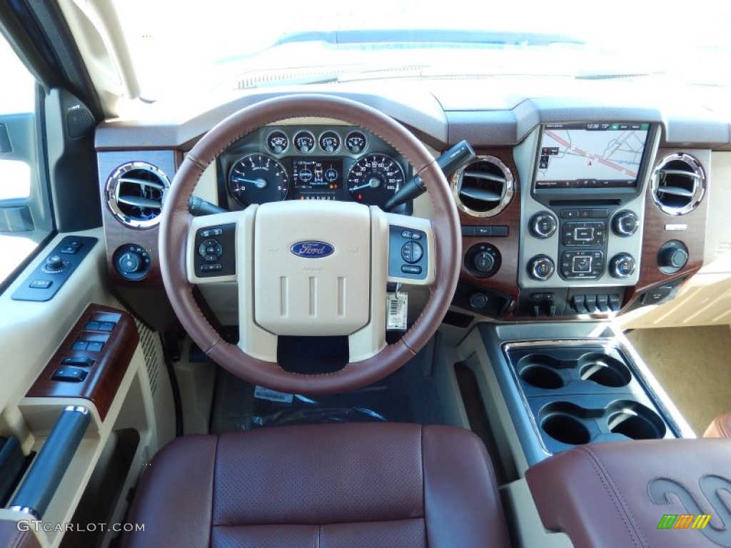 2014 F250 Super Duty King Ranch Crew Cab 4x4 - Blue Jeans Metallic / King Ranch Chaparral Leather/Adobe Trim photo #8
