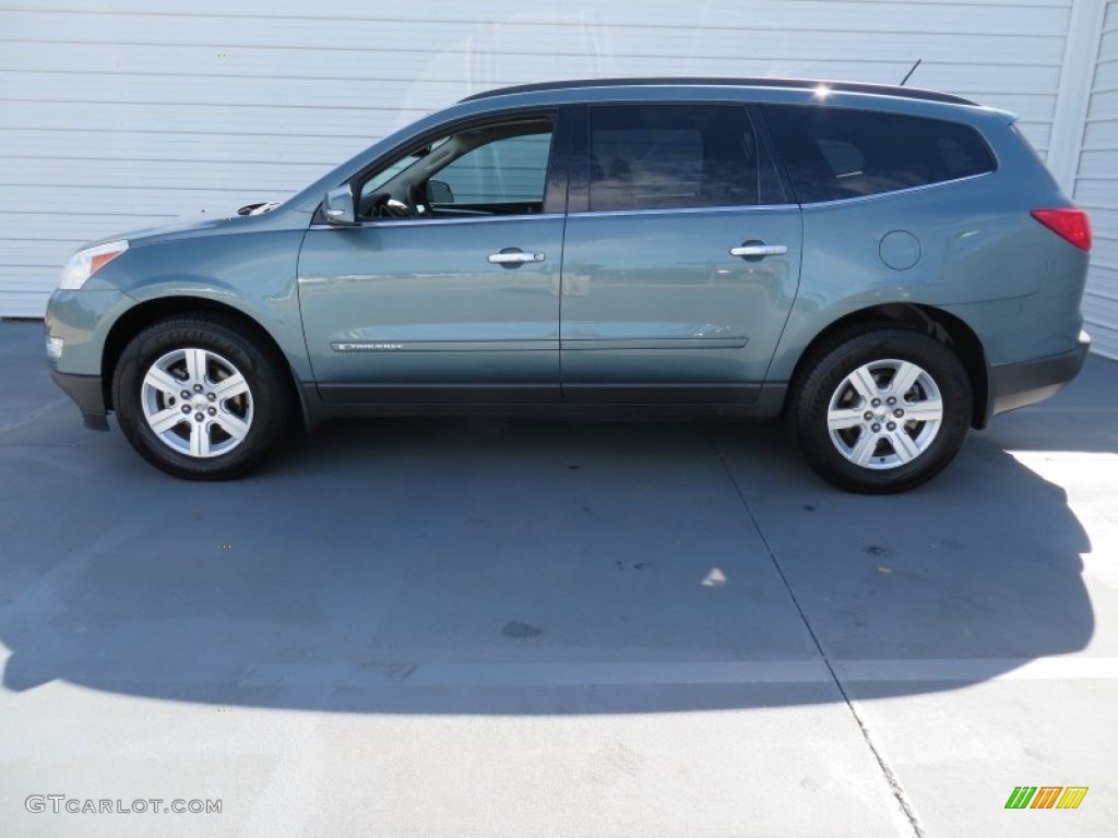 2009 Traverse LT - Silver Moss Metallic / Ebony photo #6