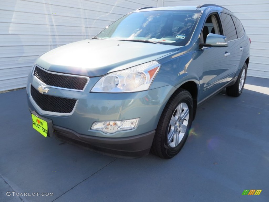 2009 Traverse LT - Silver Moss Metallic / Ebony photo #7