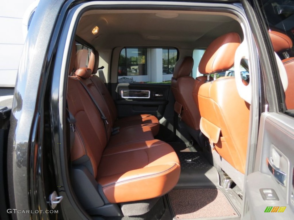 2011 Ram 1500 Laramie Longhorn Crew Cab 4x4 - Brilliant Black Crystal Pearl / Dark Slate Gray/Russet Brown photo #16