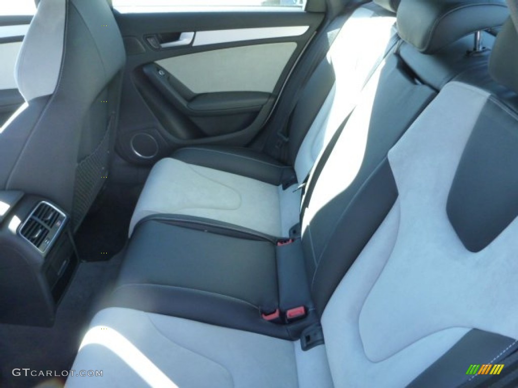 Black/Lunar Silver Interior 2014 Audi S4 Premium plus 3.0 TFSI quattro Photo #87689783