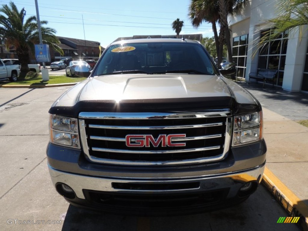 2013 Sierra 1500 SLE Crew Cab 4x4 - Steel Gray Metallic / Ebony photo #2