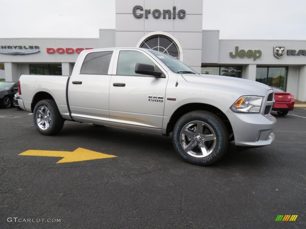 2014 1500 Express Crew Cab - Bright Silver Metallic / Black/Diesel Gray photo #1