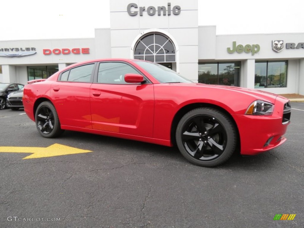2014 Charger SXT - Redline Red Tri-Coat / Black photo #1