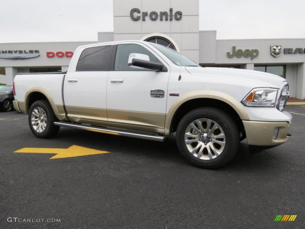 2014 1500 Laramie Longhorn Crew Cab 4x4 - Bright White / Longhorn Canyon Brown/Light Frost photo #1