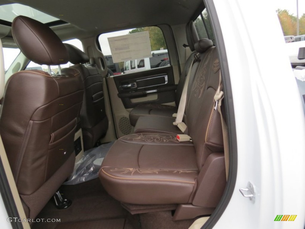 2014 1500 Laramie Longhorn Crew Cab 4x4 - Bright White / Longhorn Canyon Brown/Light Frost photo #13