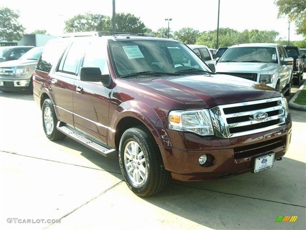 2012 Expedition XLT 4x4 - Autumn Red Metallic / Camel photo #6