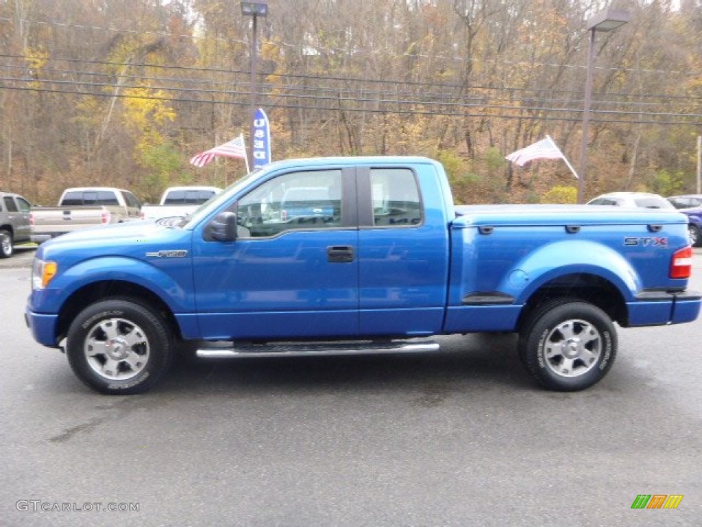 Blue Flame Metallic 2009 Ford F150 STX SuperCab 4x4 Exterior Photo #87697502