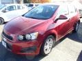 2013 Crystal Red Tintcoat Chevrolet Sonic LT Hatch  photo #1
