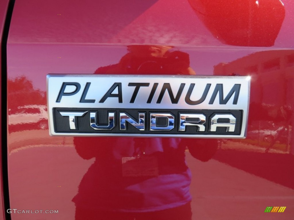 2014 Tundra Platinum Crewmax - Barcelona Red Metallic / Black photo #14