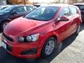 2014 Red Hot Chevrolet Sonic LT Hatchback  photo #1