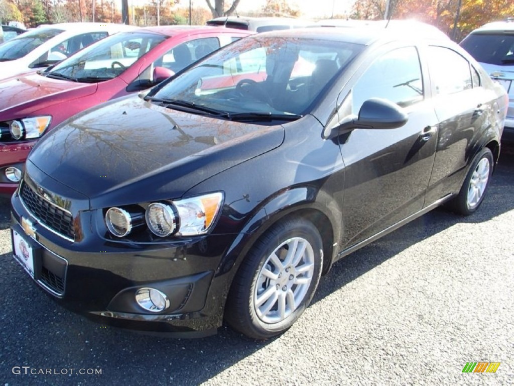 Black Granite Metallic 2014 Chevrolet Sonic LT Sedan Exterior Photo #87699479