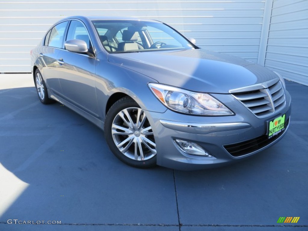 2013 Genesis 3.8 Sedan - Titanium Gray Metallic / Jet Black photo #1