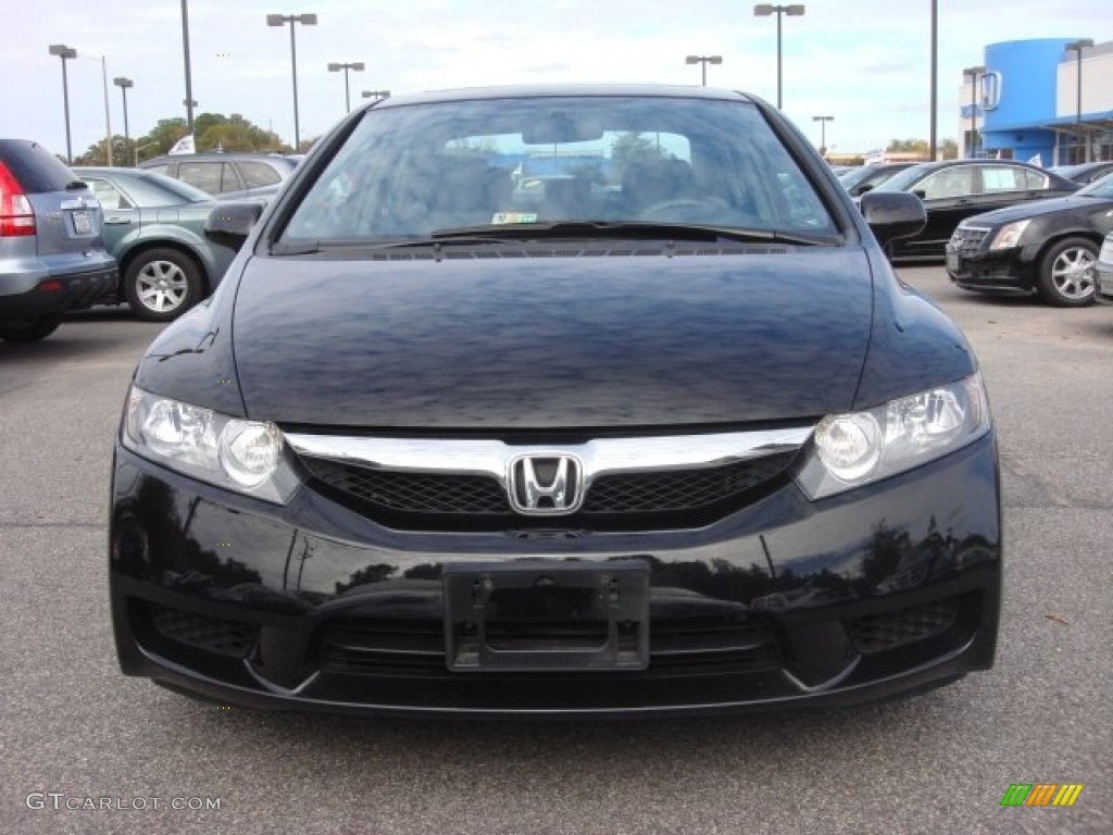 2010 Civic EX Sedan - Crystal Black Pearl / Gray photo #8