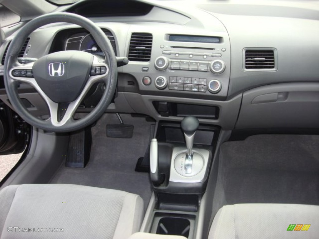 2010 Civic EX Sedan - Crystal Black Pearl / Gray photo #13