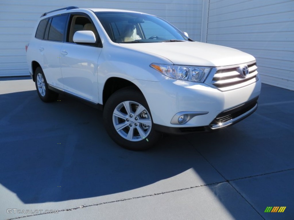 2013 Highlander V6 - Blizzard White Pearl / Sand Beige photo #1