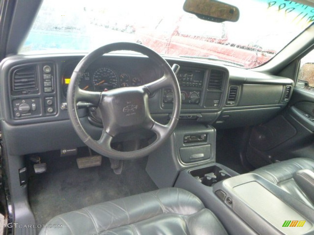 2002 Silverado 1500 LT Extended Cab 4x4 - Onyx Black / Graphite Gray photo #8