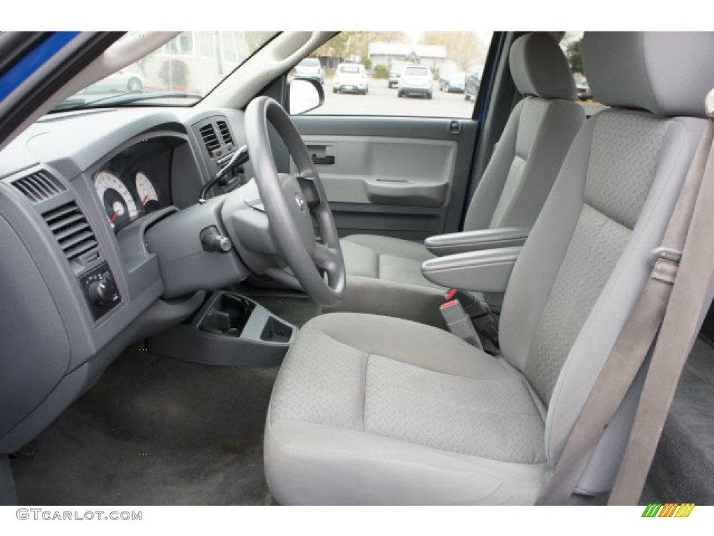 2007 Dakota ST Club Cab - Electric Blue Pearl / Medium Slate Gray photo #11