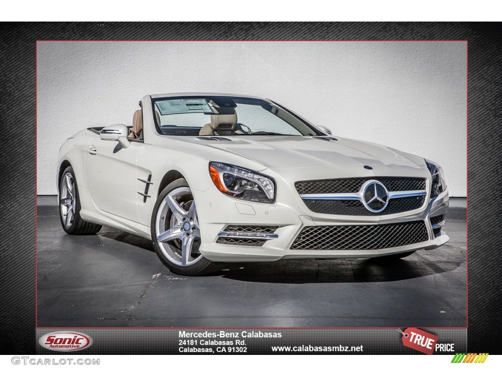 2014 SL 550 Roadster - Diamond White Metallic / Beige/Brown photo #1