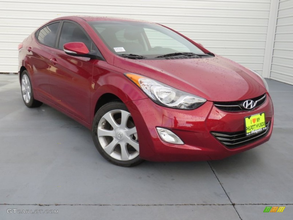 2013 Elantra Limited - Red / Black photo #1