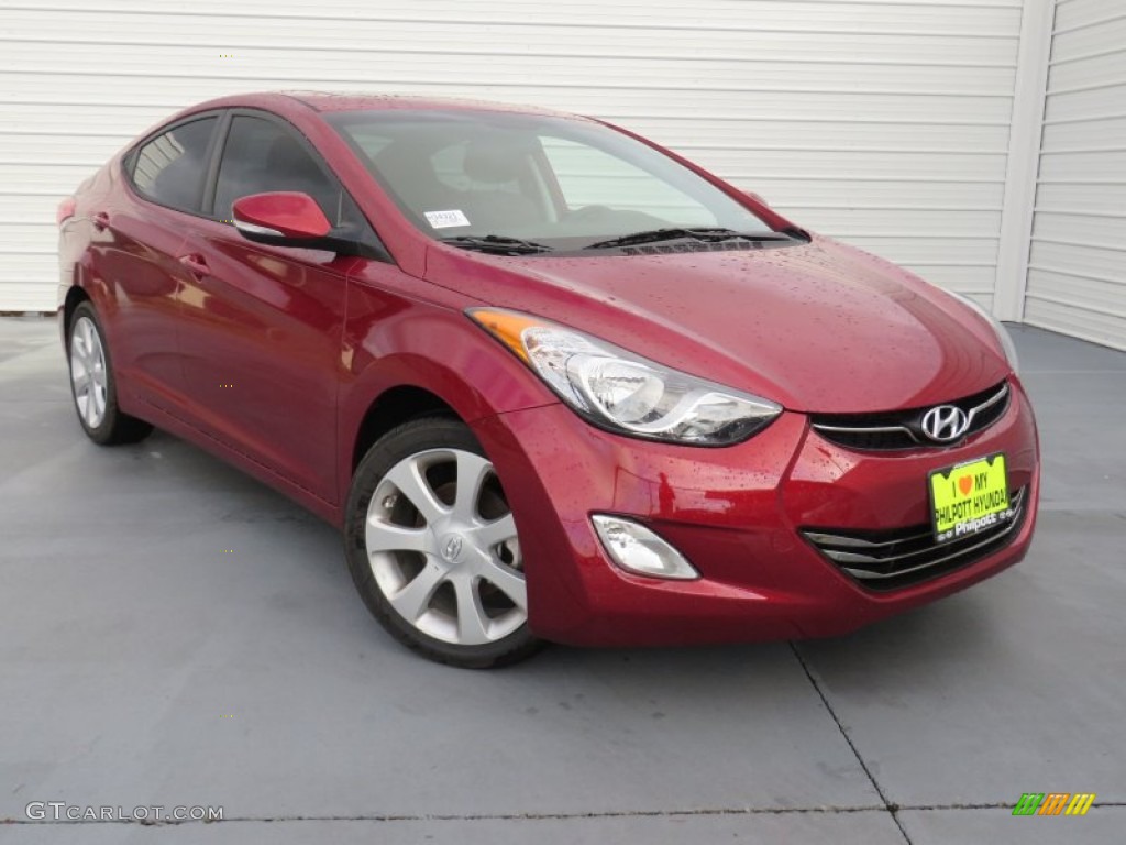 2013 Elantra Limited - Red / Black photo #2