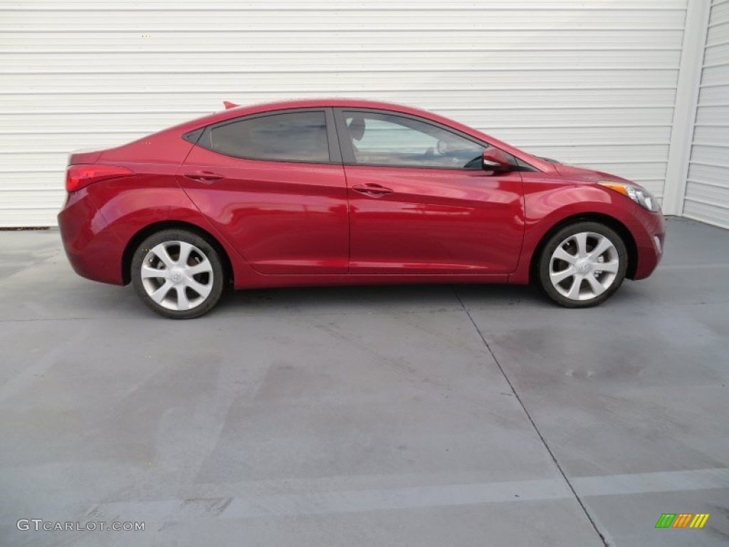 2013 Elantra Limited - Red / Black photo #3