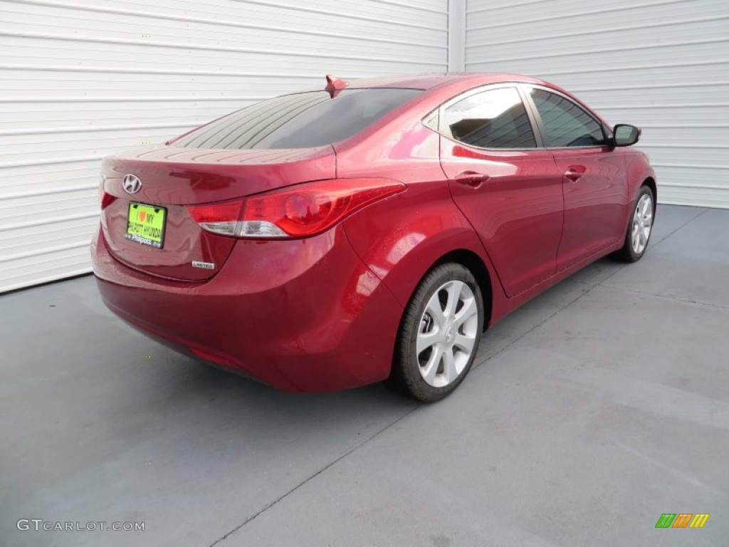 2013 Elantra Limited - Red / Black photo #4