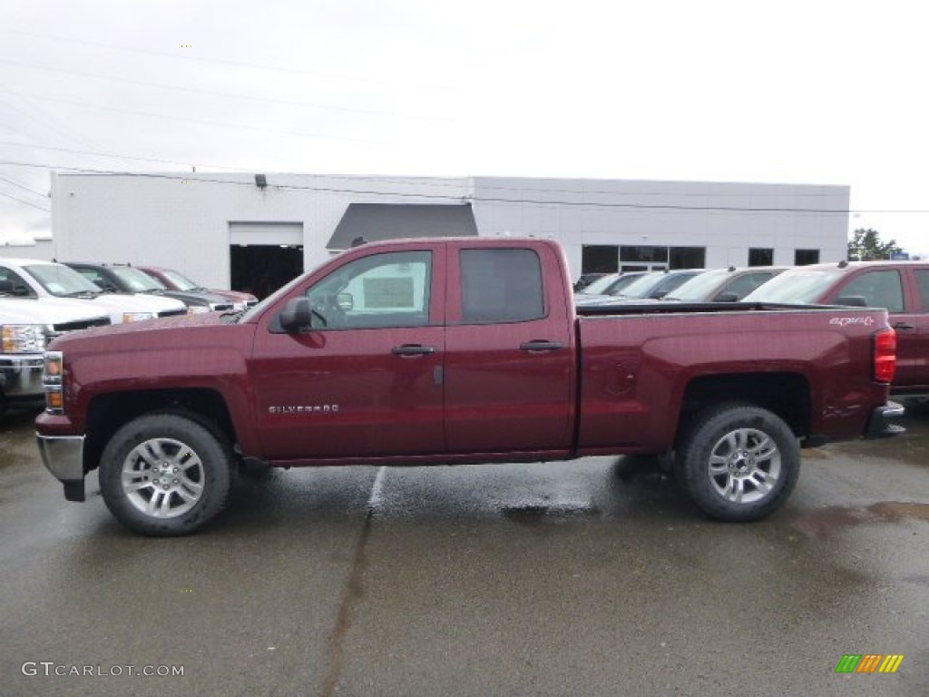 2014 Silverado 1500 LT Double Cab 4x4 - Deep Ruby Metallic / Jet Black photo #2