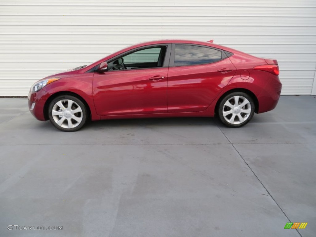 2013 Elantra Limited - Red / Black photo #6