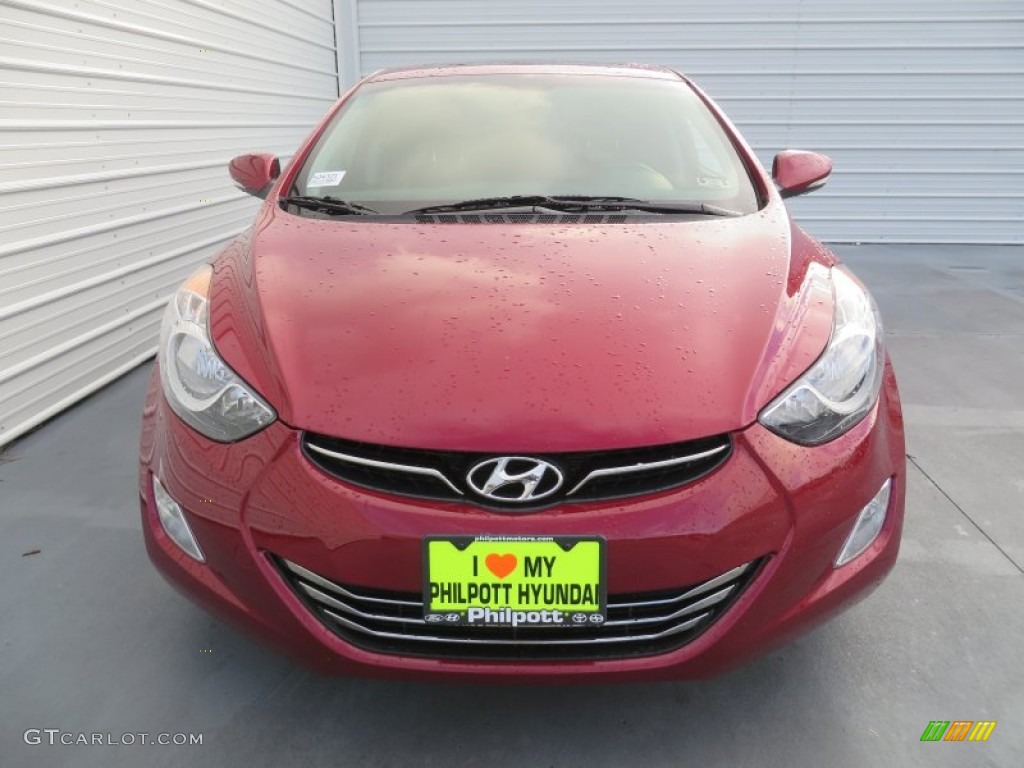 2013 Elantra Limited - Red / Black photo #8
