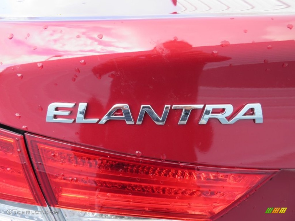 2013 Elantra Limited - Red / Black photo #14