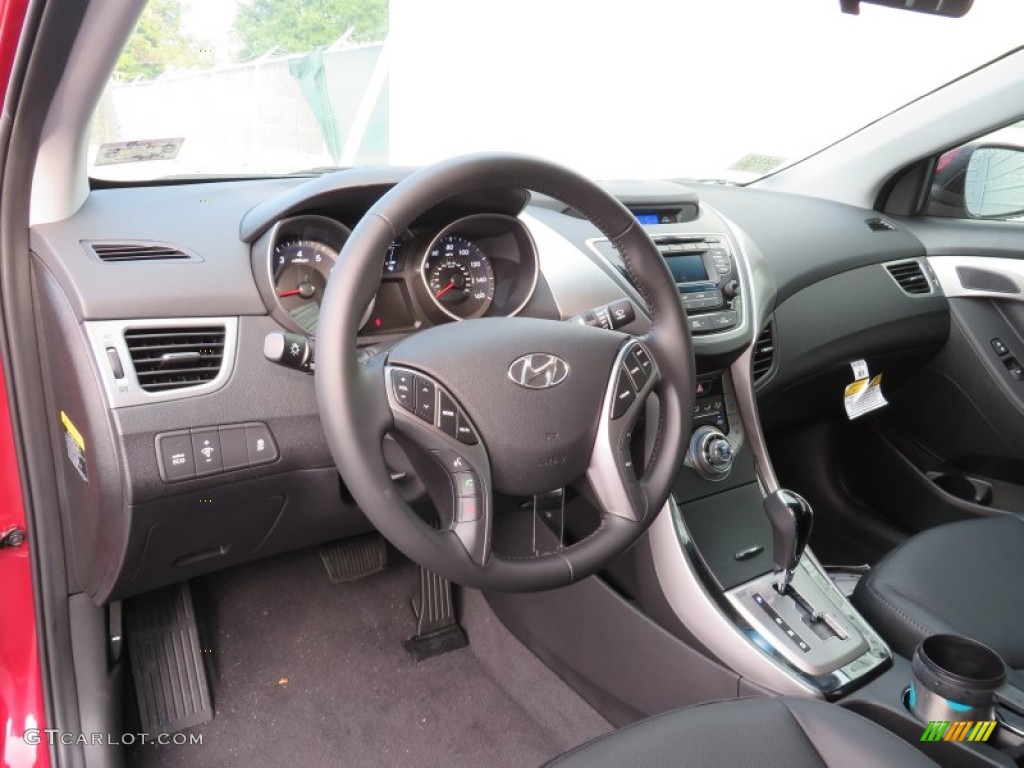 2013 Elantra Limited - Red / Black photo #25