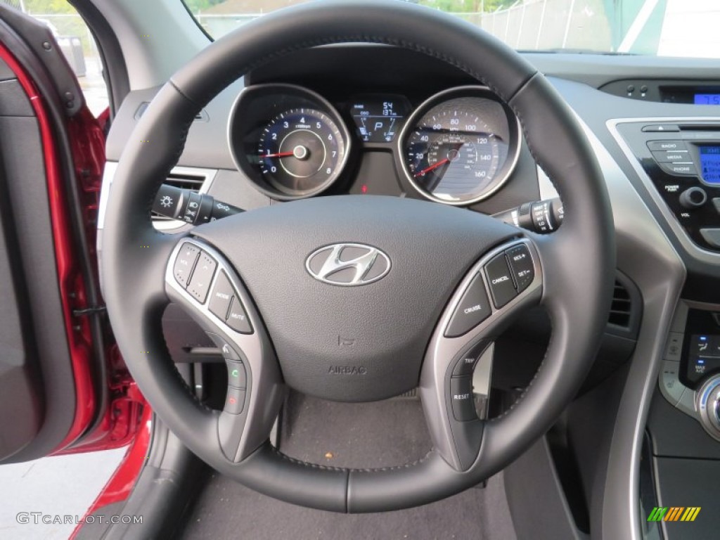2013 Elantra Limited - Red / Black photo #32