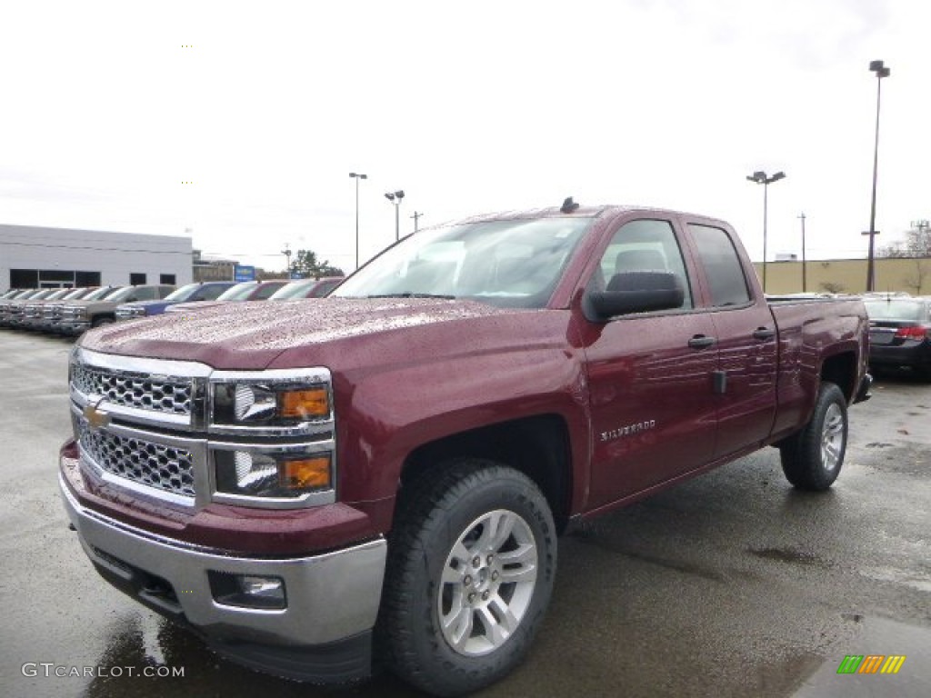 Deep Ruby Metallic 2014 Chevrolet Silverado 1500 LT Double Cab 4x4 Exterior Photo #87707015