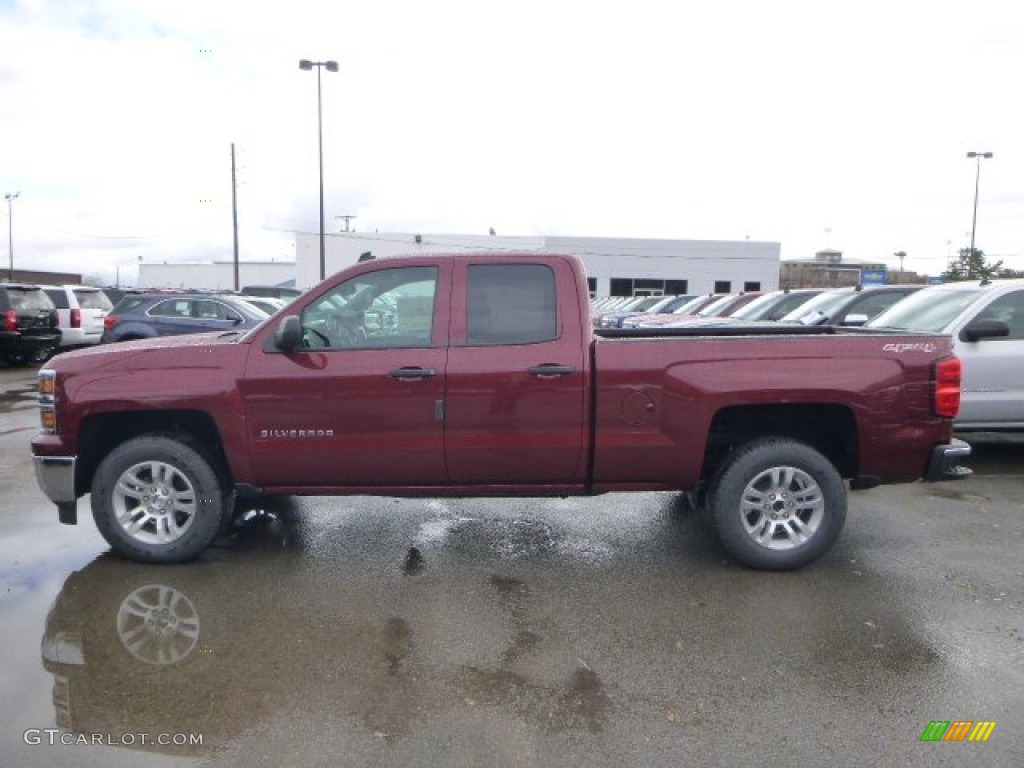 2014 Silverado 1500 LT Double Cab 4x4 - Deep Ruby Metallic / Jet Black photo #2