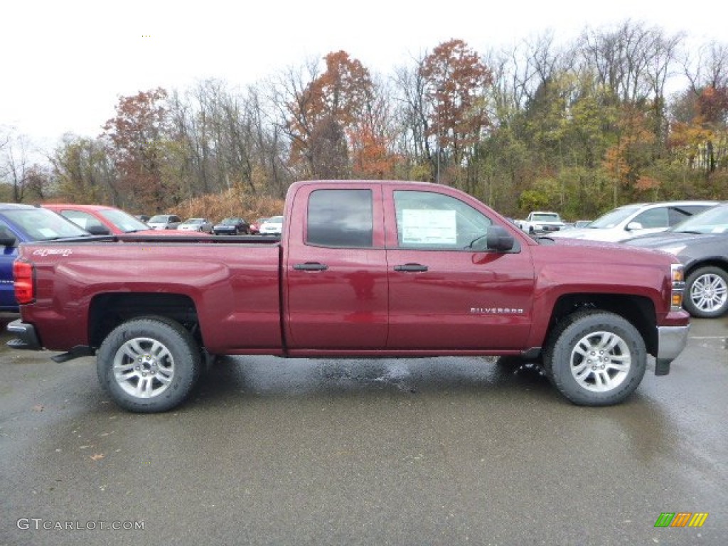 2014 Silverado 1500 LT Double Cab 4x4 - Deep Ruby Metallic / Jet Black photo #6