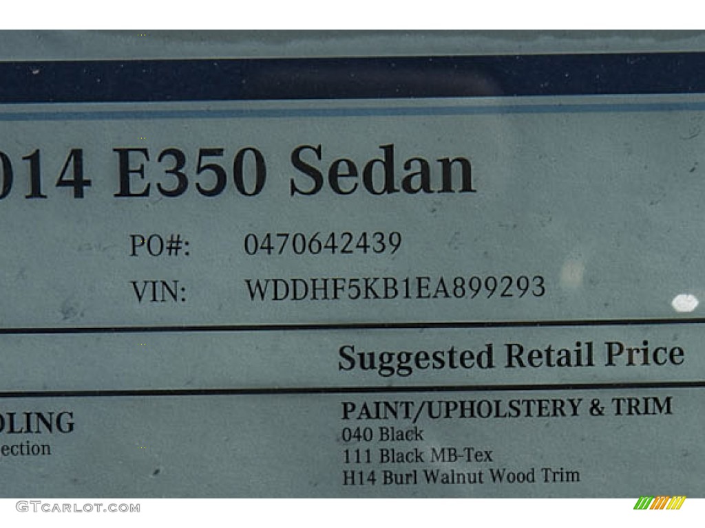 2014 E 350 Sport Sedan - Black / Black photo #7