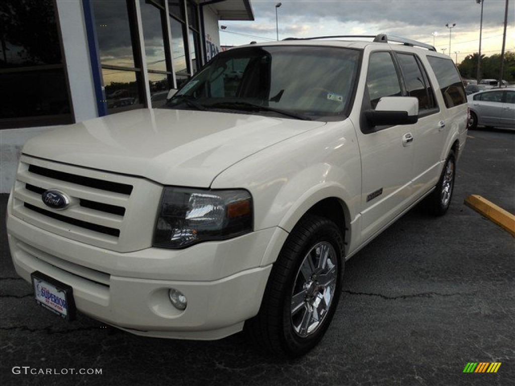 2008 Expedition EL Limited - White Suede / Stone photo #1