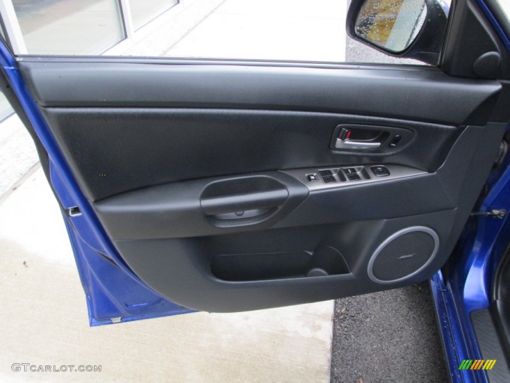 2008 Mazda MAZDA3 s Touring Sedan Black Door Panel Photo #87708755