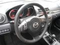 Black 2008 Mazda MAZDA3 s Touring Sedan Steering Wheel