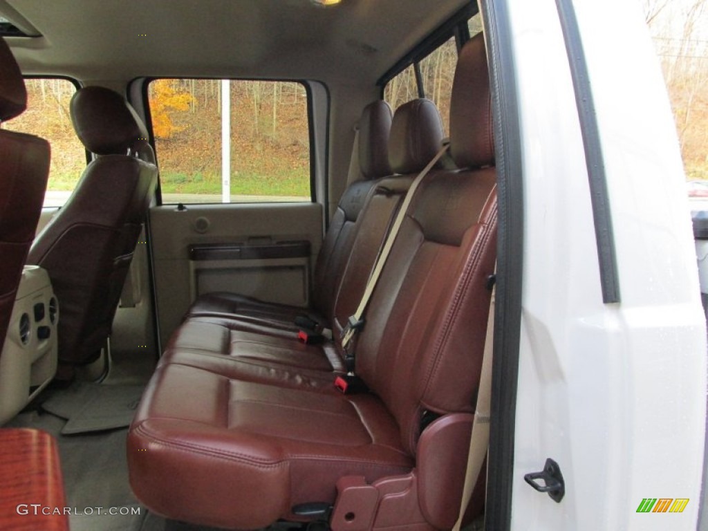 2013 F350 Super Duty King Ranch Crew Cab 4x4 - Oxford White / King Ranch Chaparral Leather/Adobe Trim photo #15