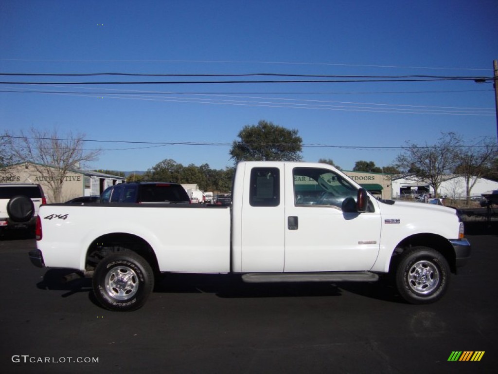 2004 F250 Super Duty Lariat SuperCab 4x4 - Oxford White / Medium Flint photo #8